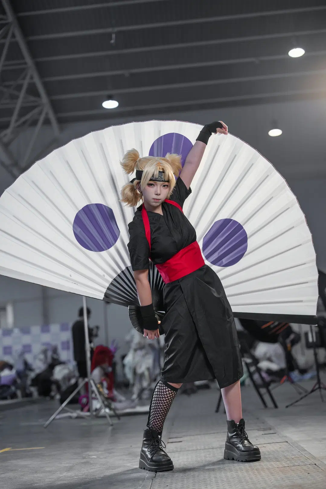 漫展场照, 二次元cosplay, 火影忍者, 渔网袜, 手鞠cos