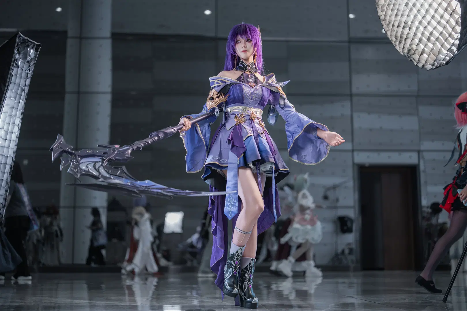 【聖采児コスプレ】神印王座 死神降臨、闇夜の紫の大鎌が放つ圧倒的な威圧感 - 维尔（摄影版） - 2枚目