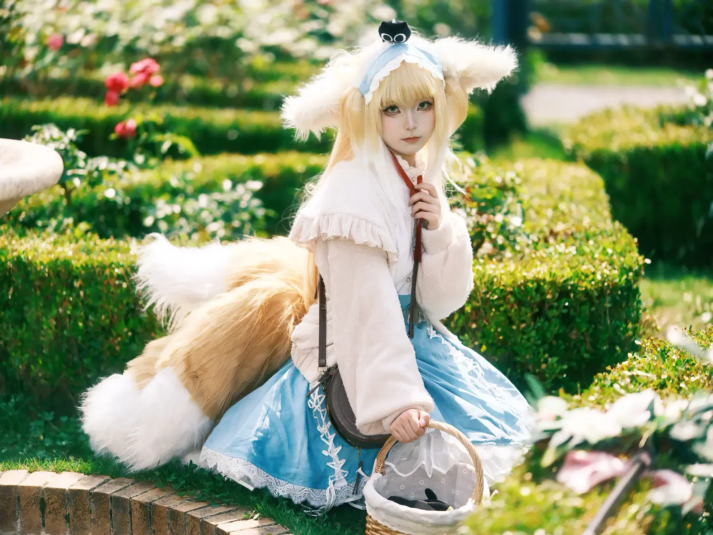 Arknights, Suzuran Cosplay, Ode to Spring, Kemonomimi girl, Little Lisa