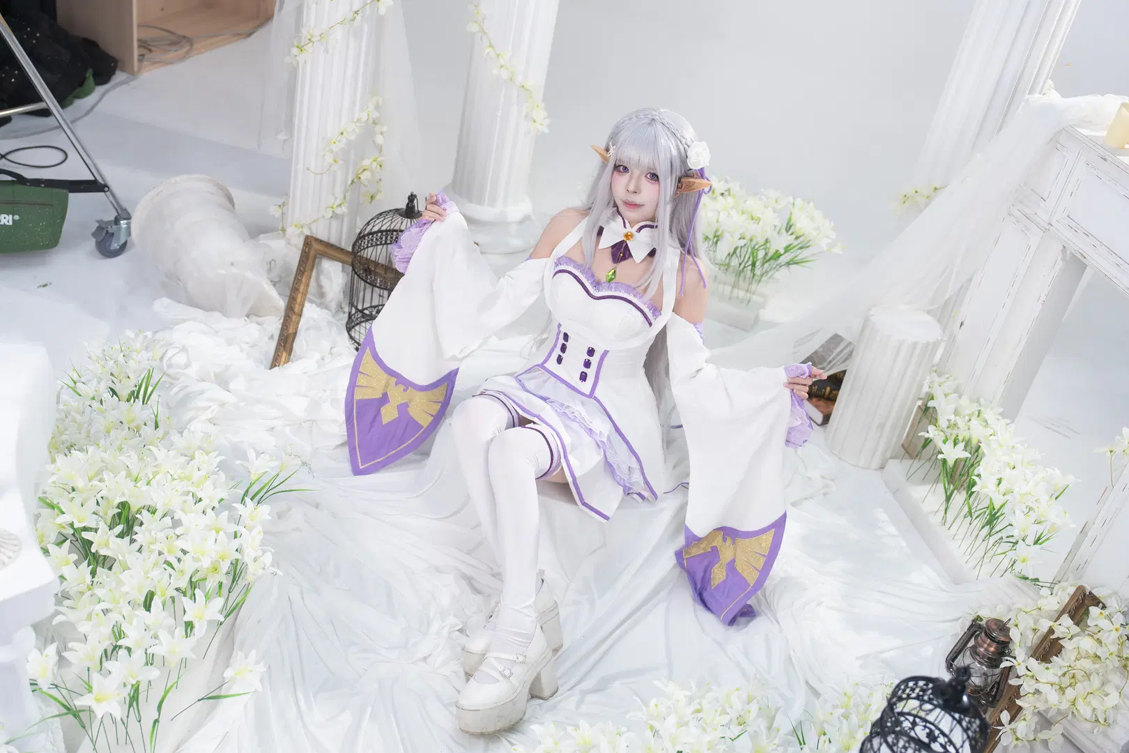 【爱蜜莉雅cos】从零开始的异世界，纯白圣洁氛围感正片 - Kimi - 第9张