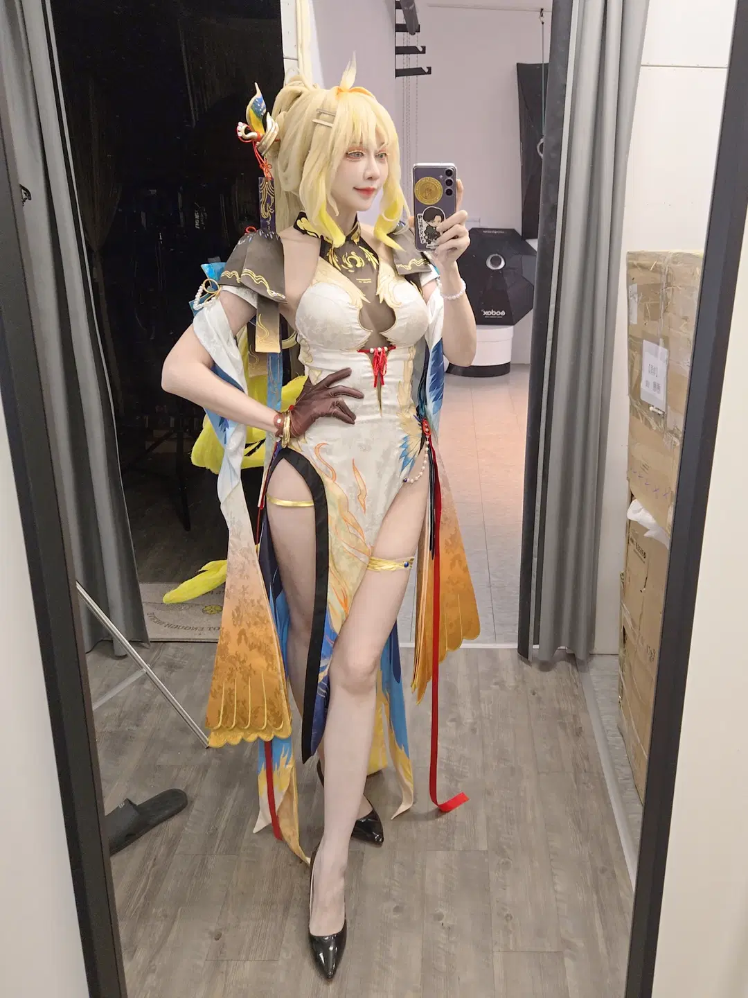 鸣潮, 二次元cos, 游戏cosplay, 对镜自拍, 秧秧cos