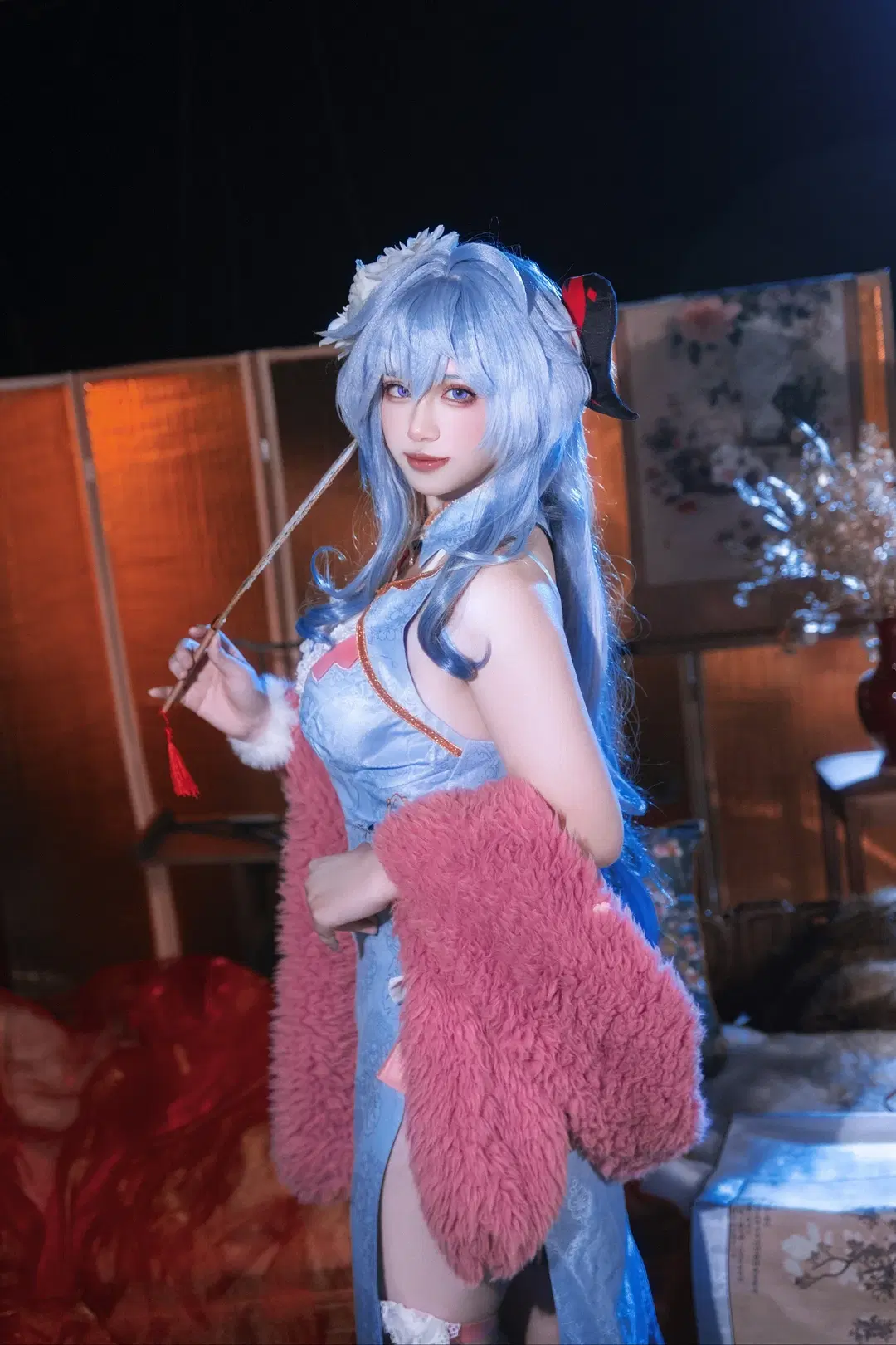 [Ganyu Cosplay] Genshin Impact: The Collision of Traditional Chinese Elements and a Plush Shawl by 谷诗雨玲 - Image 3