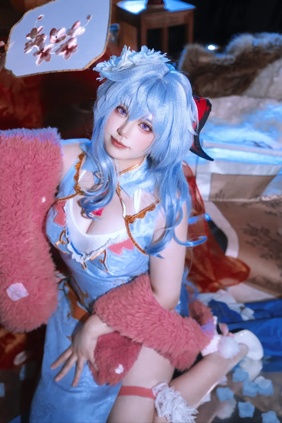 [Ganyu Cosplay] Genshin Impact: The Collision of Traditional Chinese Elements and a Plush Shawl by 谷诗雨玲 - Image 4