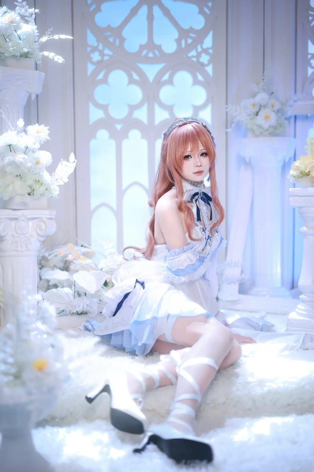 【今井丽莎cos】BanG Dream! 礎の花冠 白蓝婚纱风造型分享 - 十雨 - 第5张