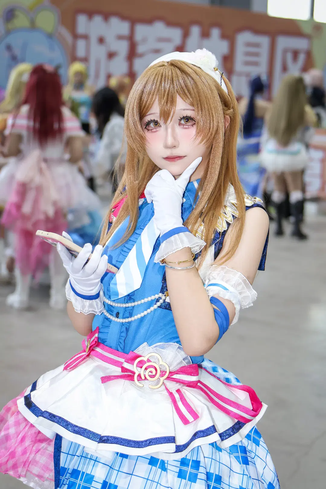 【国木田花丸cos】Aqours蓝白打歌服梦乡展子速咔 - 缇恩一世大帝 - 第2张