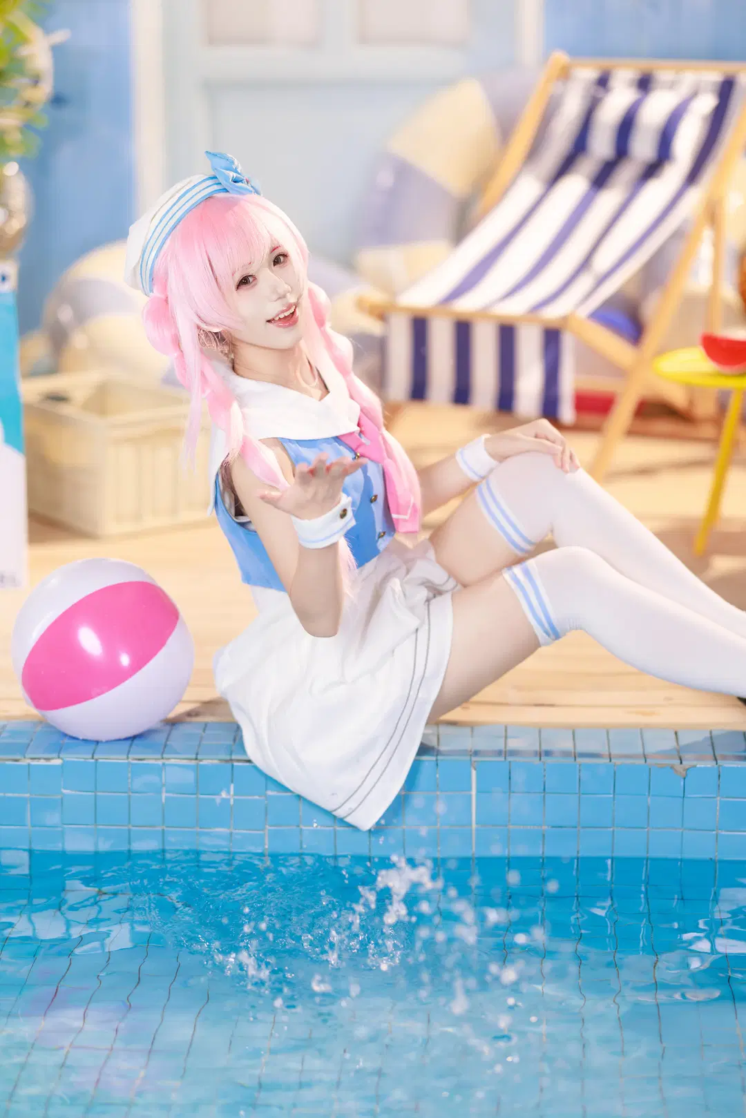 MyGO, 千早爱音cos, 水手服cos, 白色过膝袜, 千早爱音生日