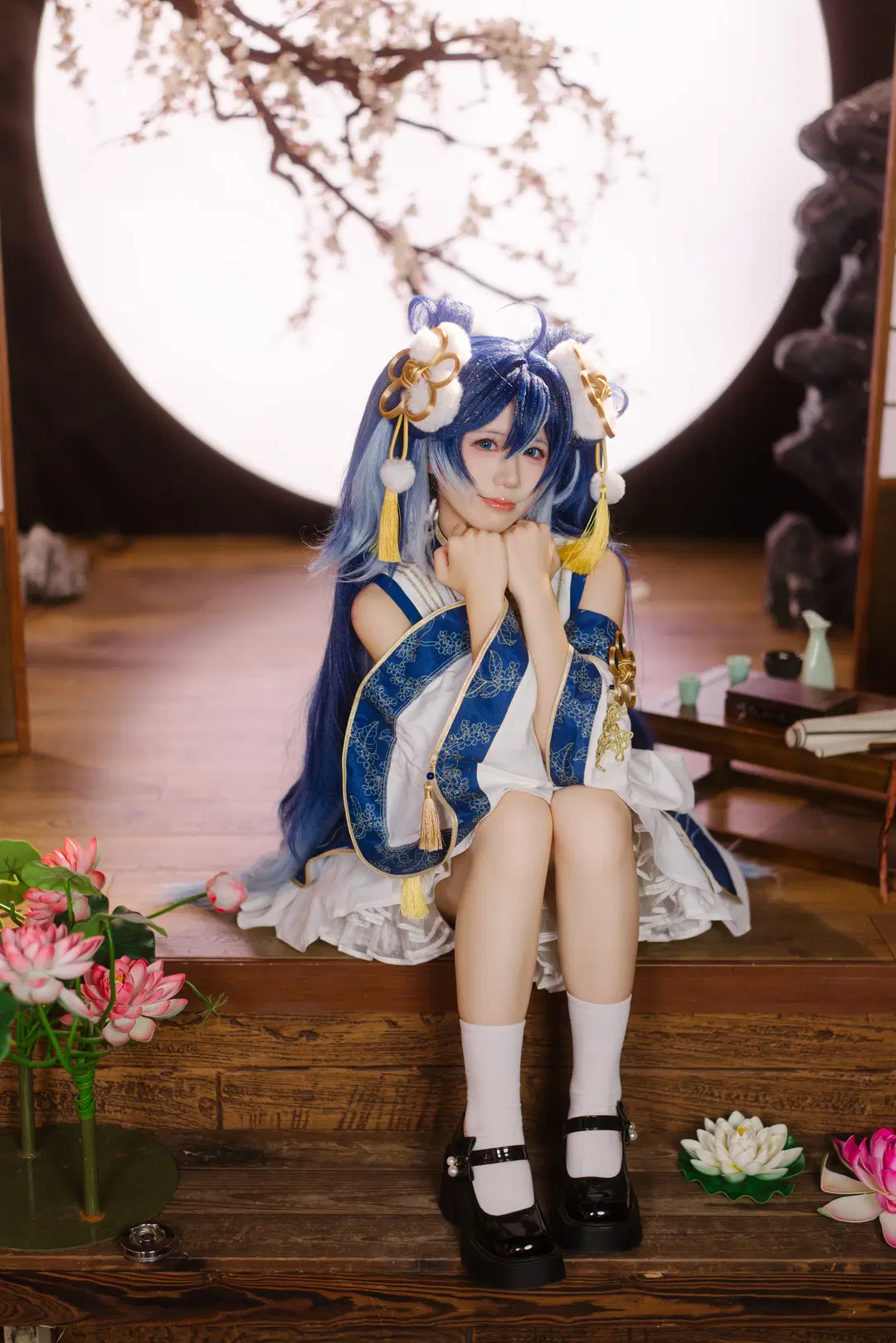 【尤诺cos】鸣潮里的国风少女，中秋满月氛围感拉满 - Kuzi - 第2张