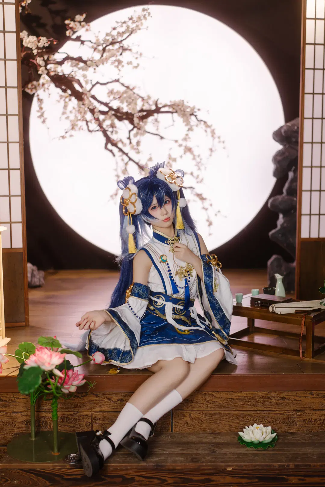 鸣潮, 尤诺cos, 白丝, 国风cosplay, 稻香村
