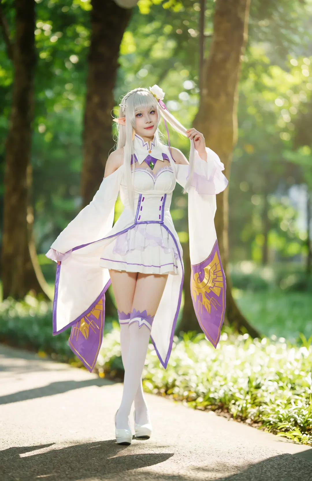 【爱蜜莉雅cos】Re:从零开始的异世界生活森林写真 - 桐生kiryu - 第4张