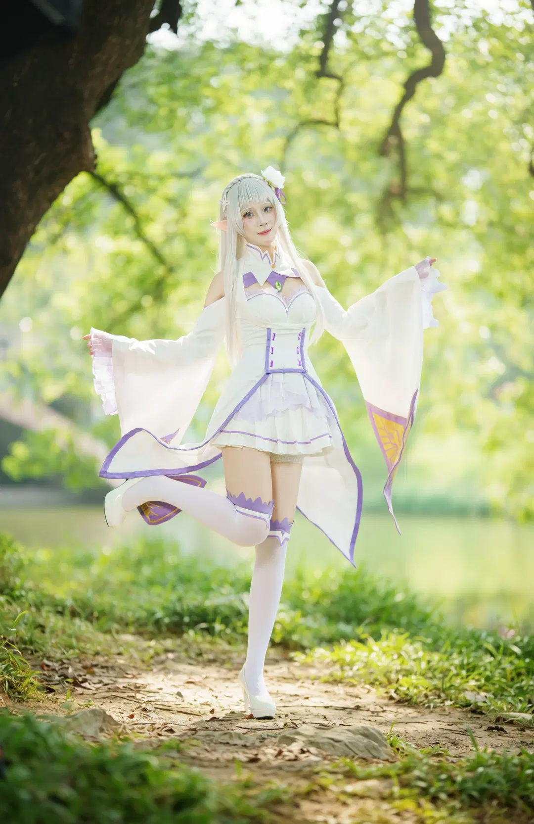 【爱蜜莉雅cos】Re:从零开始的异世界生活森林写真 - 桐生kiryu - 第5张
