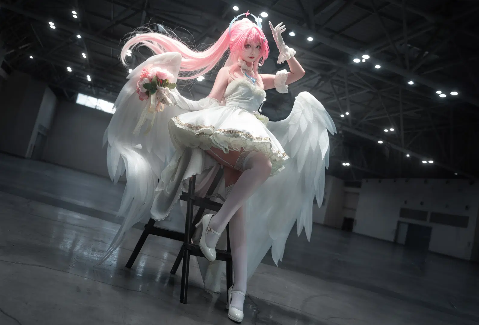 Wuthering Waves, cosplay, Aemeath Cosplay, Bride, White stockings