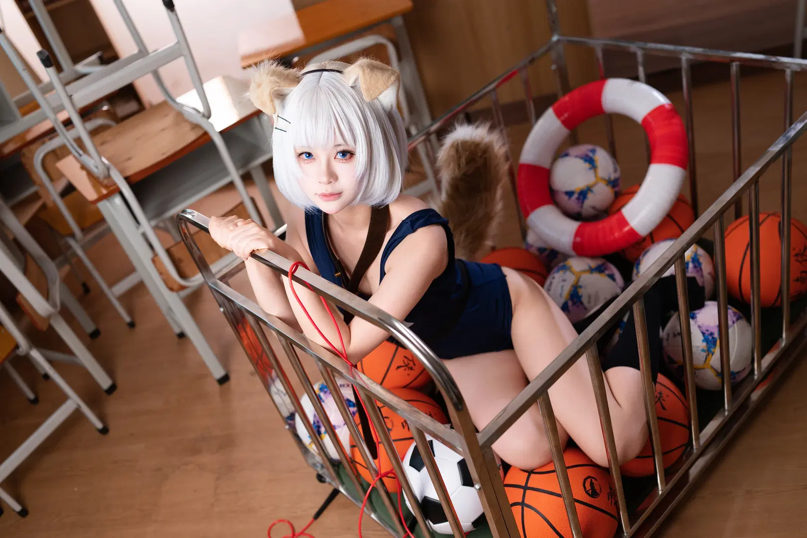 【鳶一折紙cos】約會大作戰 死庫水與獸耳的教室推車 - Shiro - 第2張