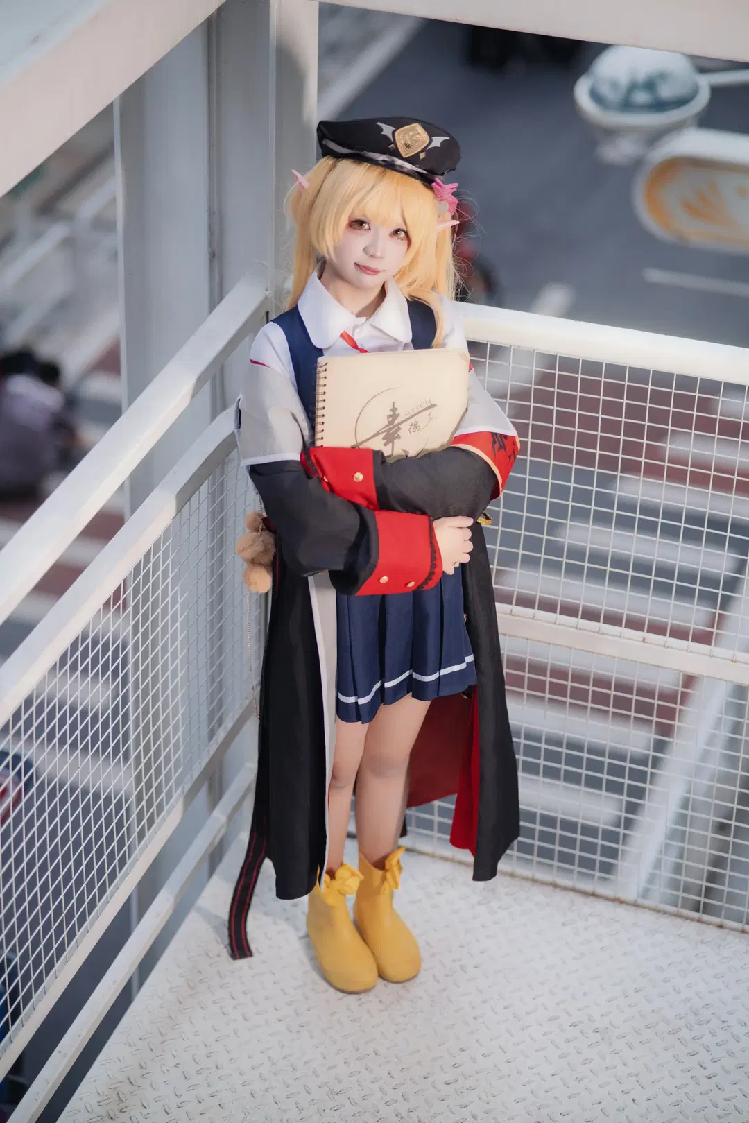 【丹花イブキ コスプレ】ブルーアーカイブ 歩道橋ロケコス写真 - Shiro - 2枚目