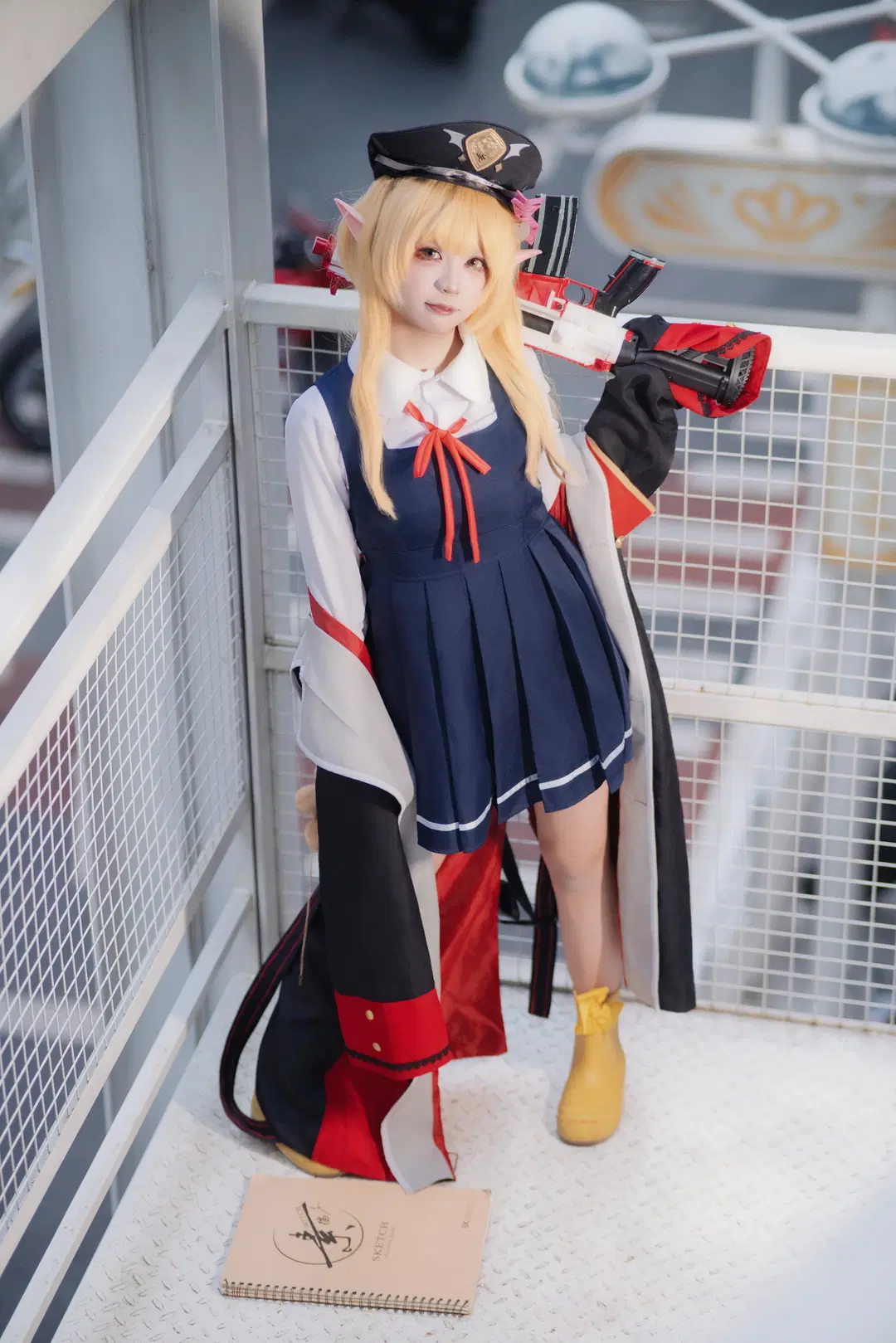 【丹花イブキ コスプレ】ブルーアーカイブ 歩道橋ロケコス写真 - Shiro - 6枚目