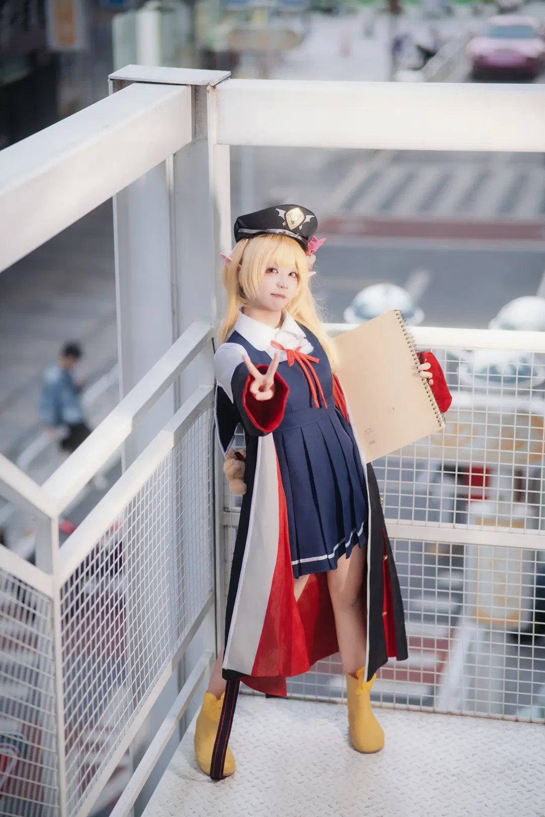 【丹花イブキ コスプレ】ブルーアーカイブ 歩道橋ロケコス写真 - Shiro - 9枚目