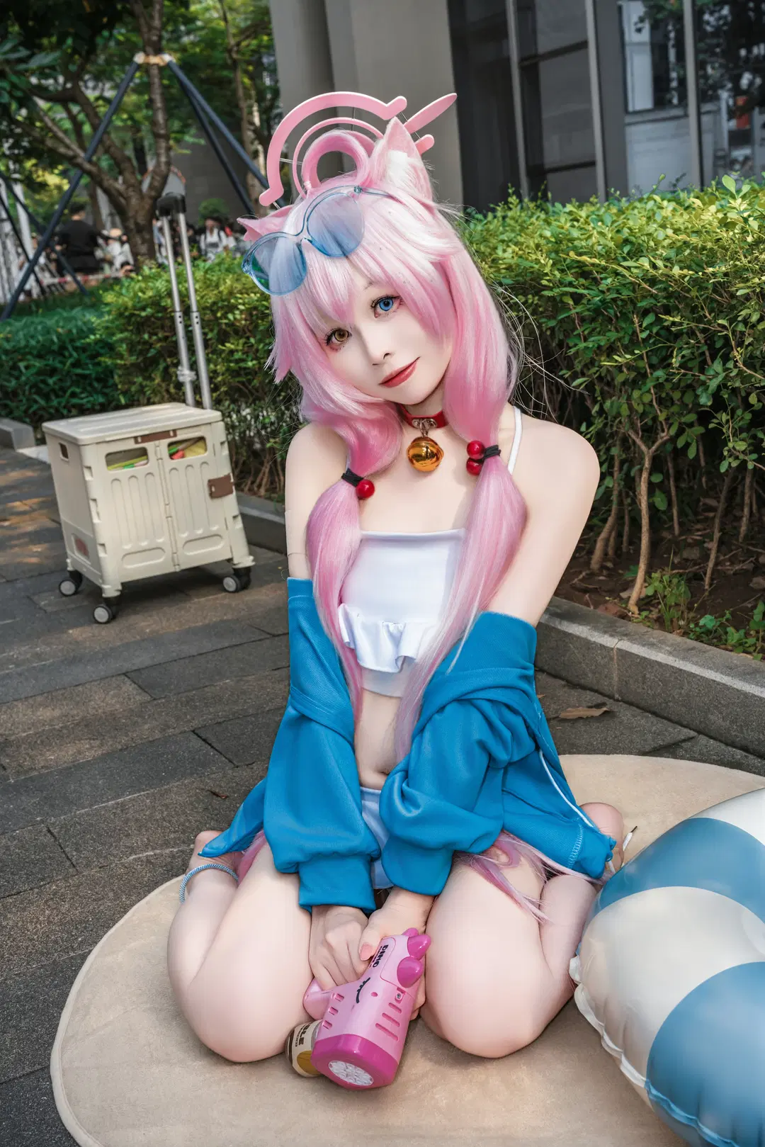 【小鸟游星野cos】碧蓝档案夏日泳装，来和我一起度假吧 - Shiro - 第4张