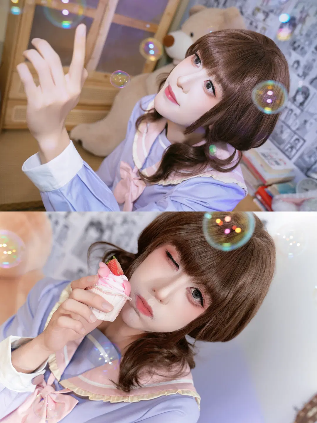男孩子的幼稚园JK写真 生日月的草莓蛋糕味 - mako（模特版） - 第2张