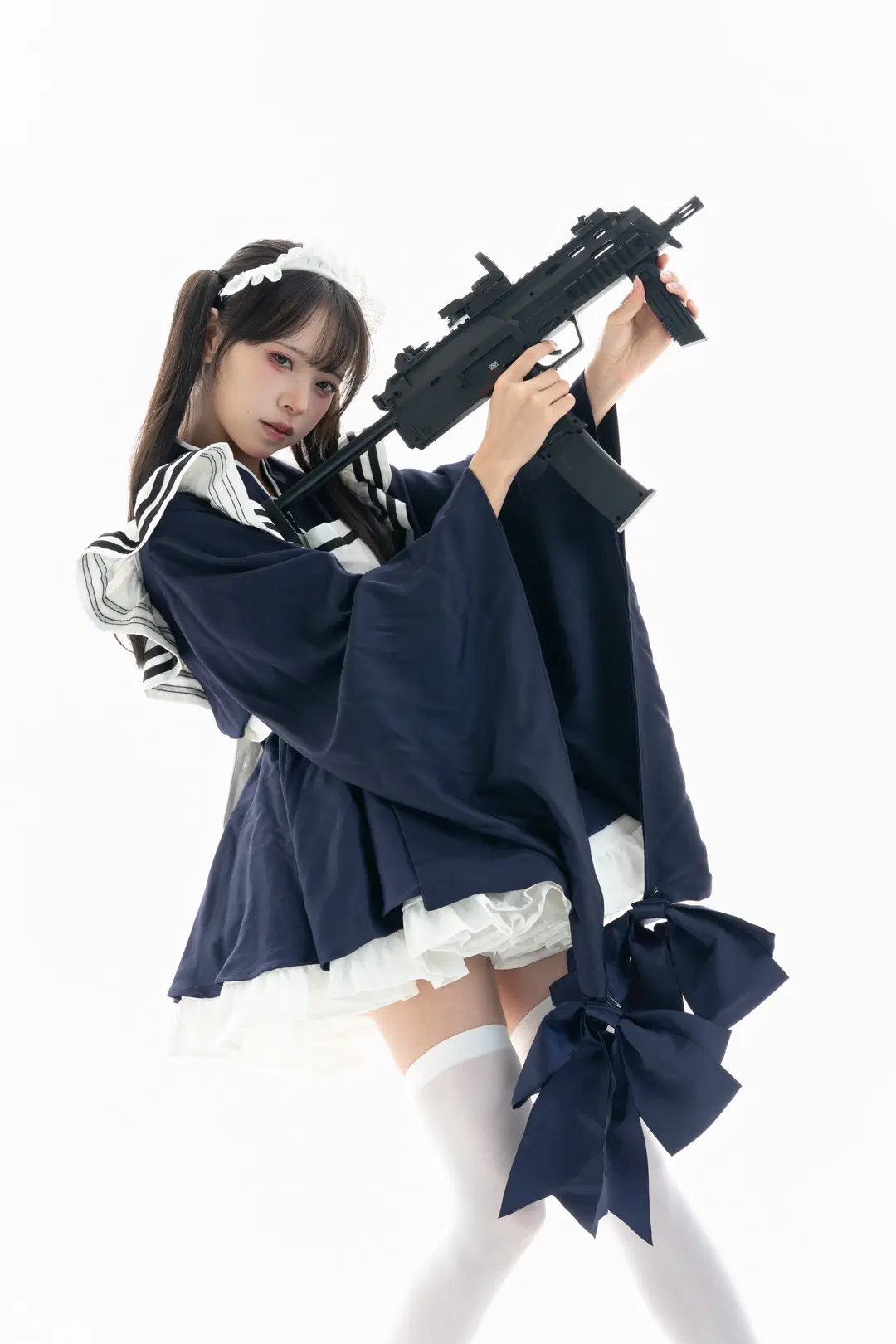 白棚和风武装女仆，动作参考与绘画素材拉满 - 一只黑猫 - 第11张