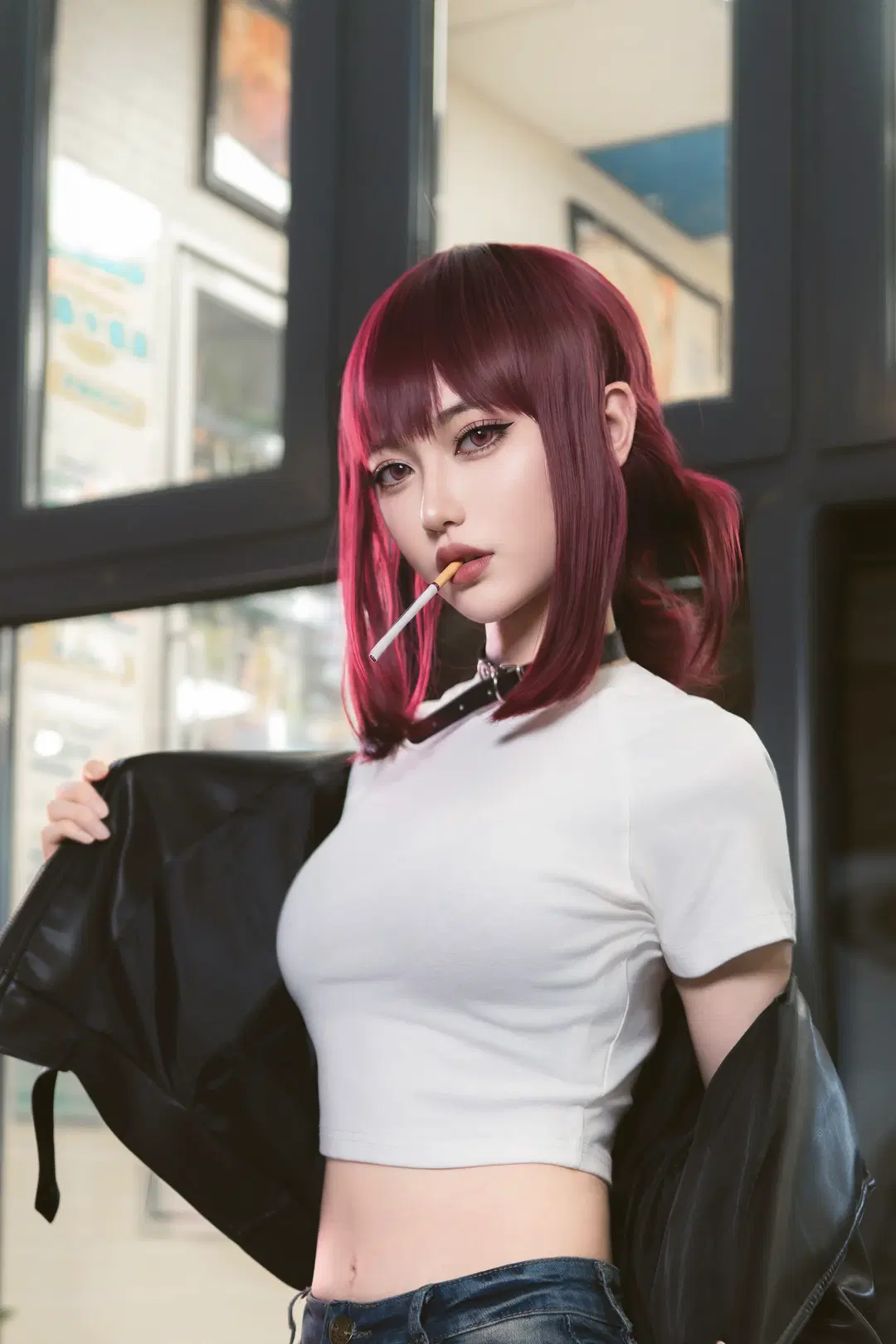 [Miss Yamada cosplay] Convenience store back door smoking night street photography daily life by 行云 - Image 2