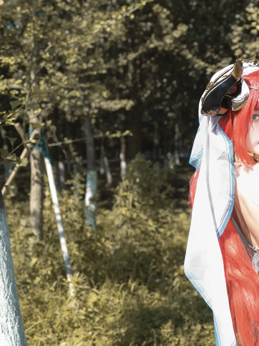 [Nilou cosplay] Red hair cosplay and horns outdoor sweet portrait record by 行云 - Image 5