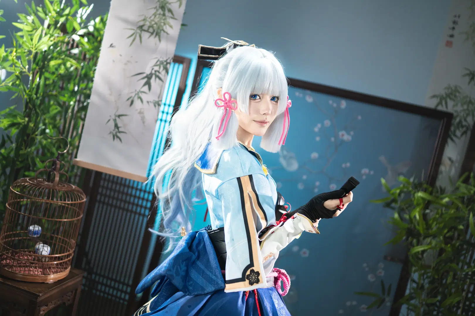 二次元, 原神, cosplay, 神里绫华cos, 白袜