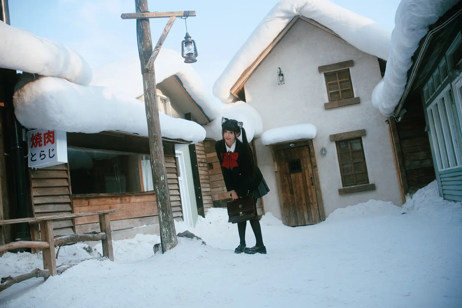 [Snow Country JK] Snow Country JK Uniform Photoshoot: Peak Winter vibes in First snow photography by 柏油小星瞳📸 - Image 13