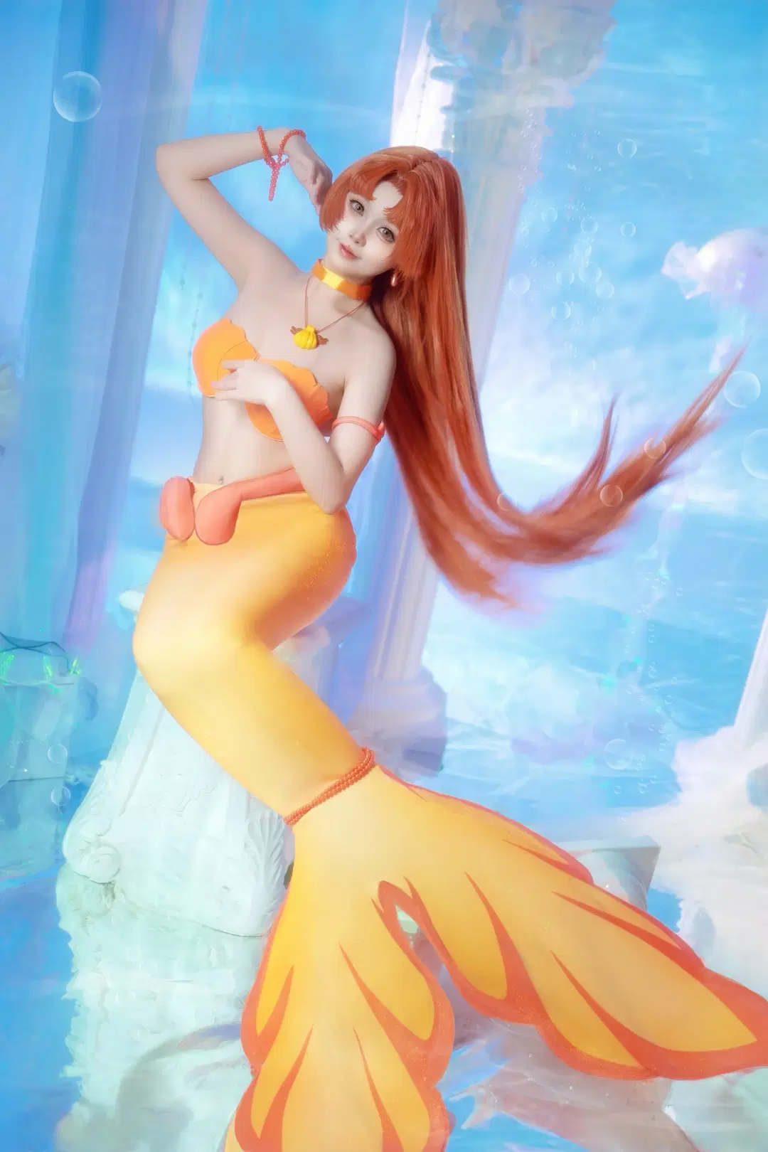 cosplay正片, 水下攝影, 人魚cos, 織本星羅cos, 人魚的旋律 真珠美人魚
