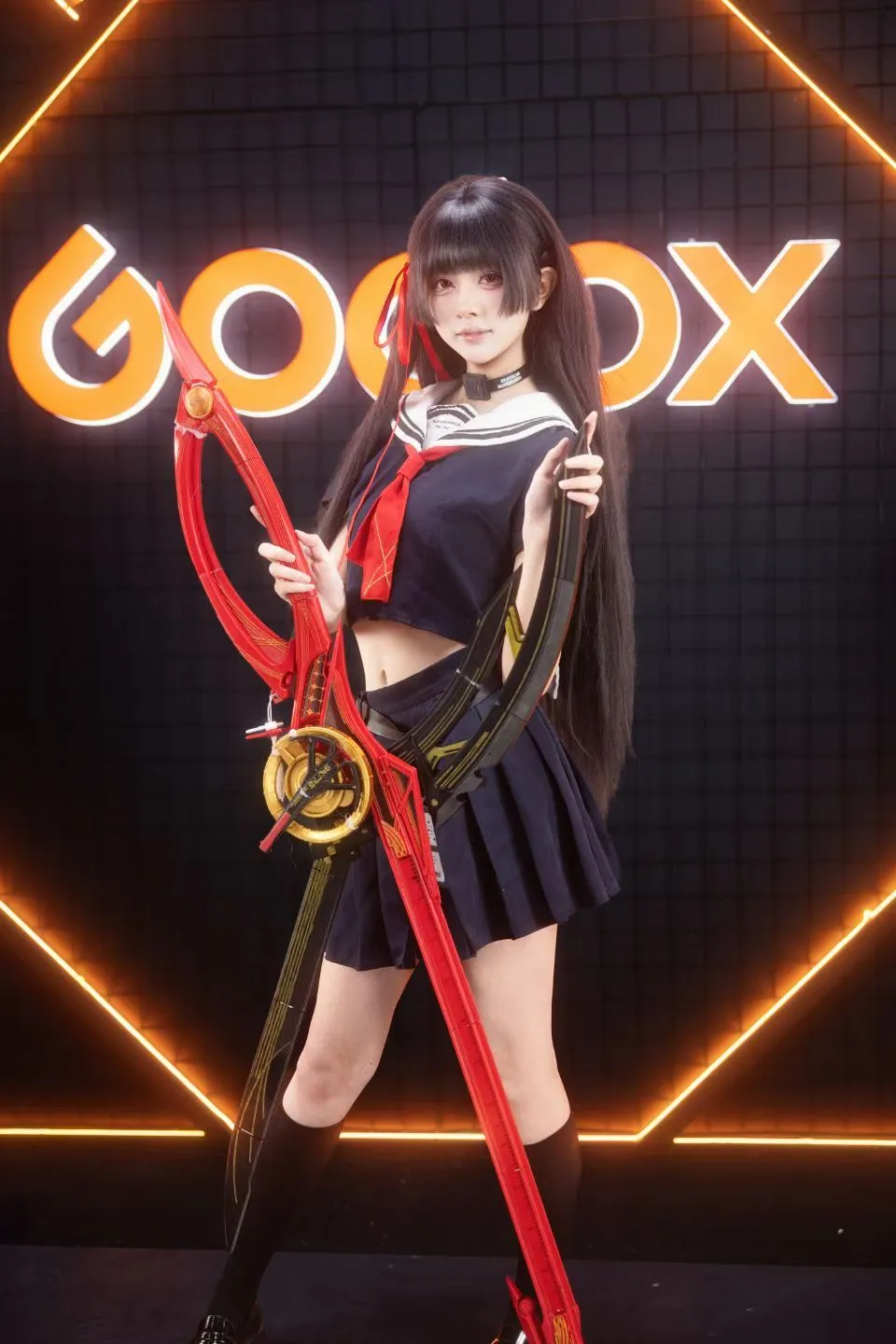 水手服, 鸣潮cos, BW漫展, 过膝袜, 神牛