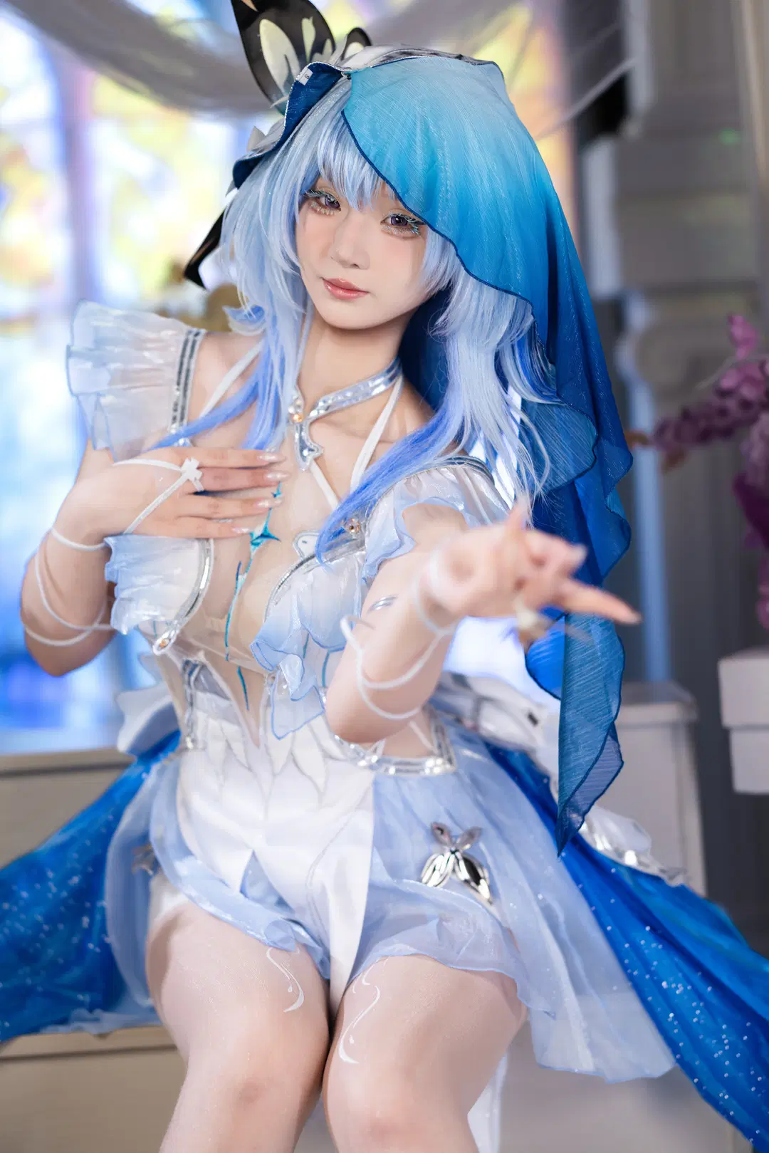 【守岸人cos】鳴潮清冷感拉滿的藍色幻夢 - 小羊不困（无限限流版，求关注求点赞） - 第5張