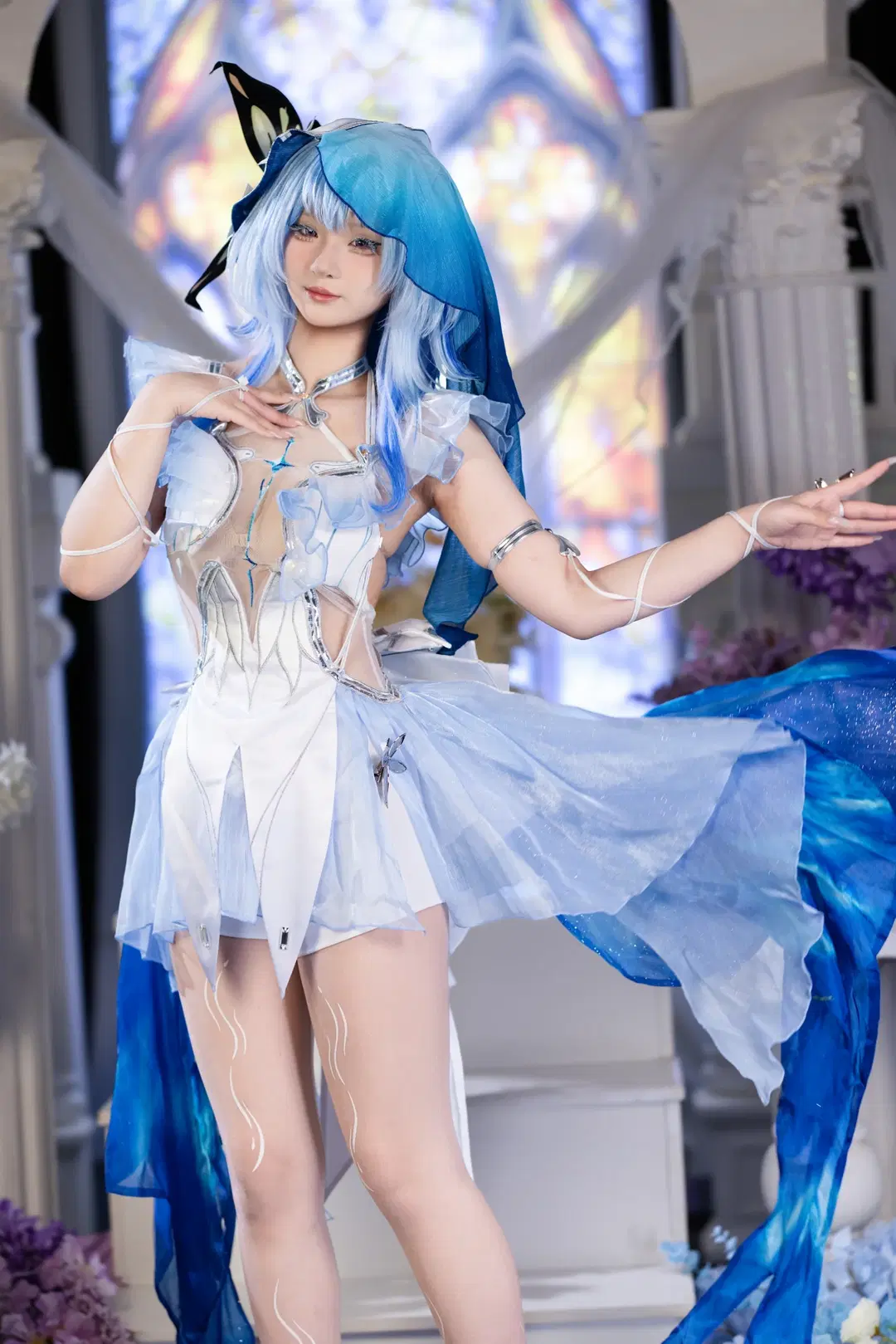 【守岸人cos】鳴潮清冷感拉滿的藍色幻夢 - 小羊不困（无限限流版，求关注求点赞） - 第7張