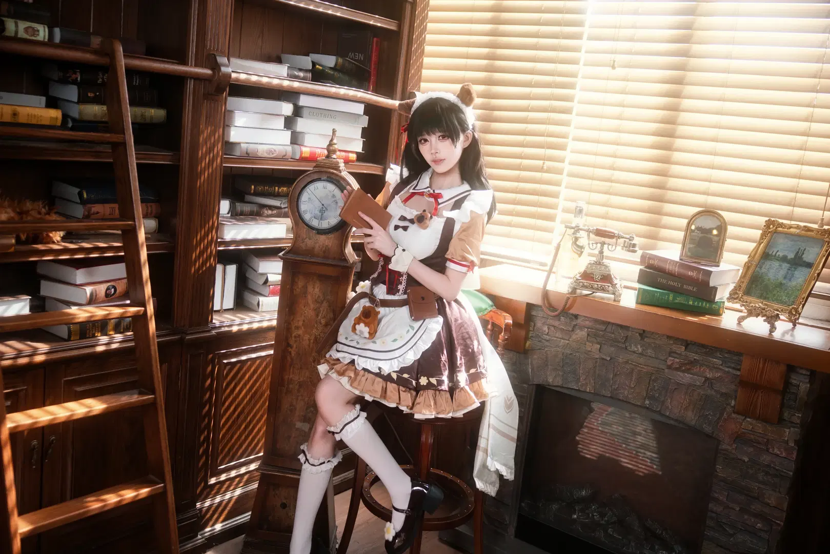 鳴潮, メイド服, 千咲 コスプレ, 鳴潮コスプレ, ストッキング