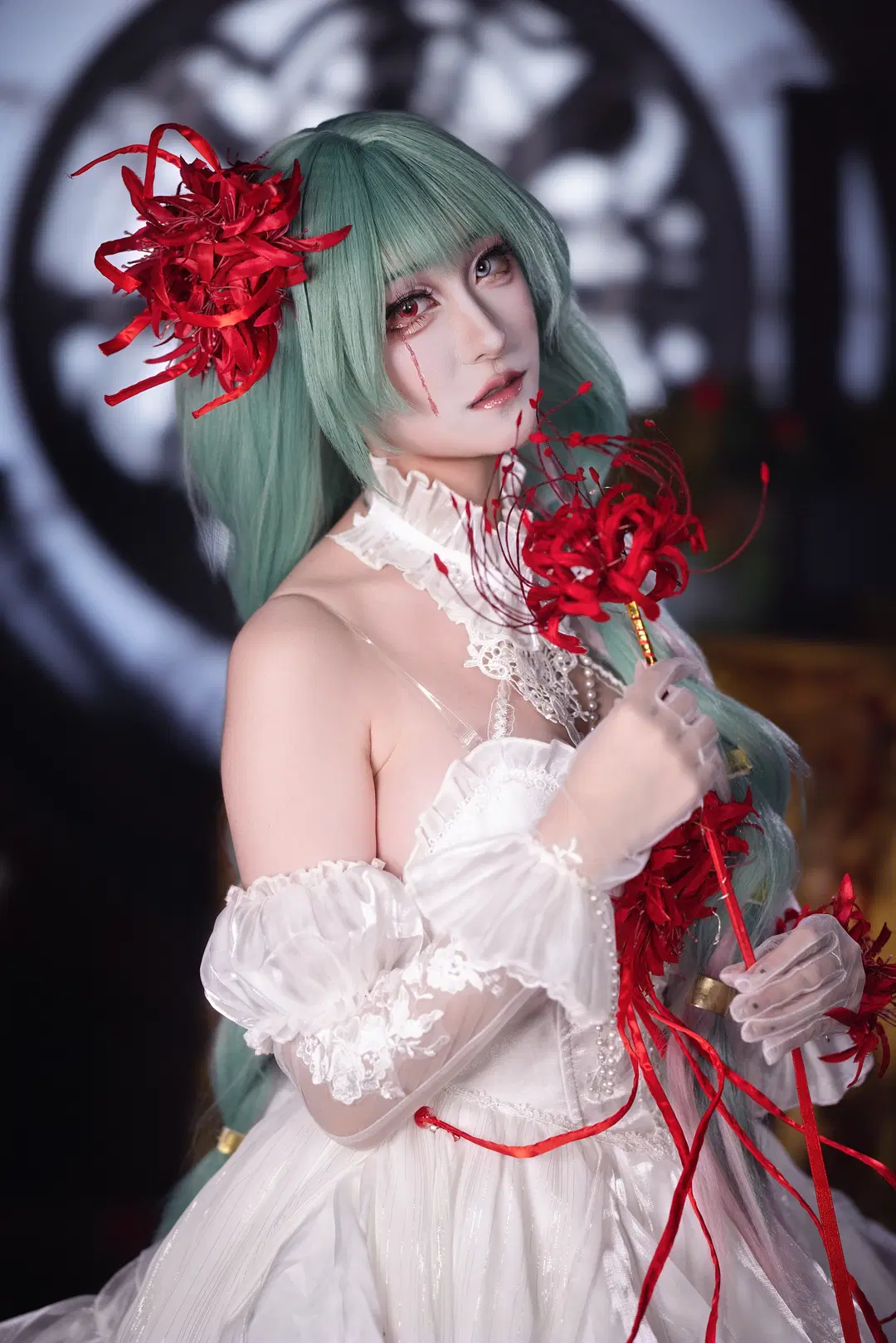 [Phrolova cosplay] Wuthering Waves Dark Gothic style: A classical movement woven in crimson, white, and black by 小羊不困（无限限流版，求关注求点赞） - Image 2
