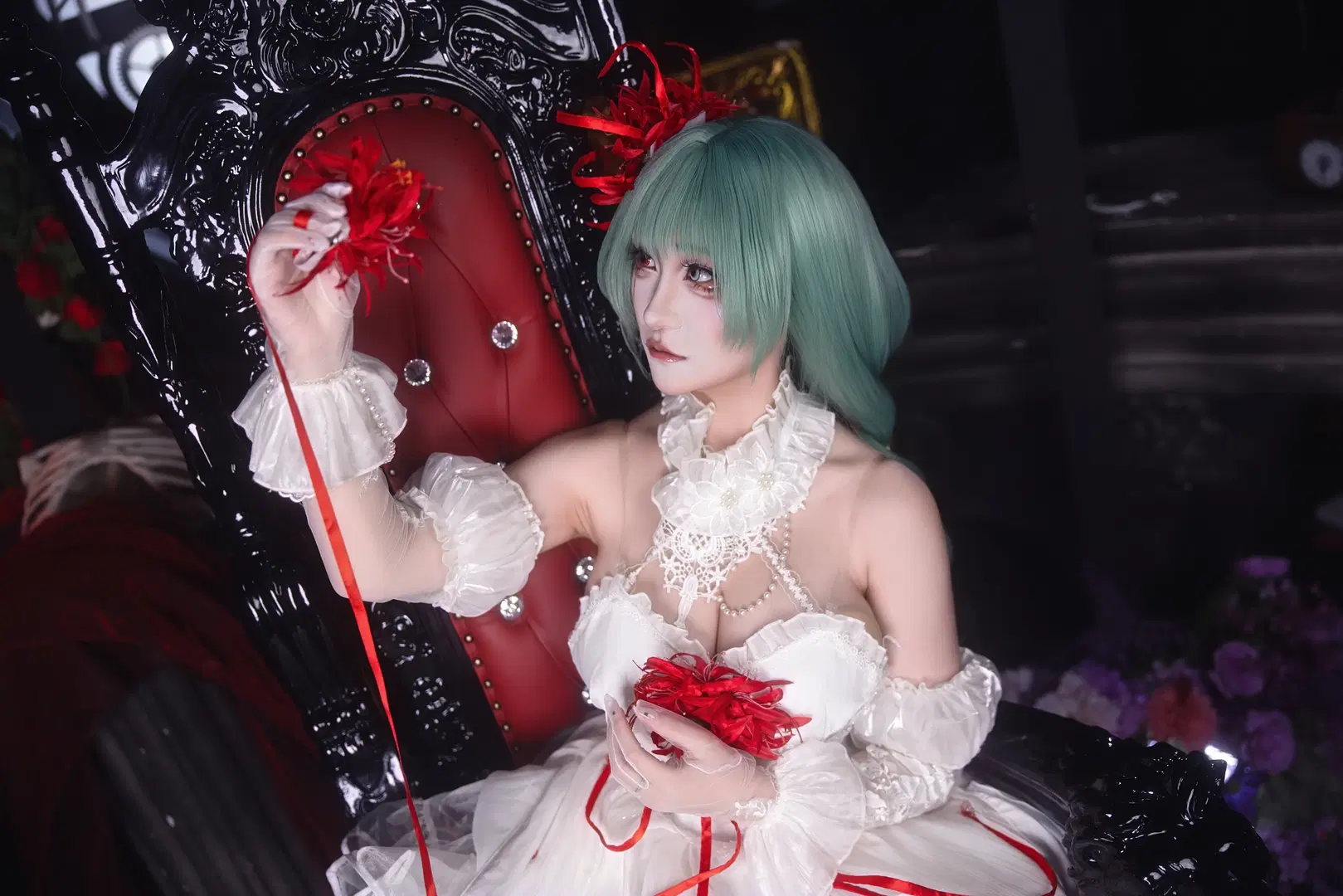 [Phrolova cosplay] Wuthering Waves Dark Gothic style: A classical movement woven in crimson, white, and black by 小羊不困（无限限流版，求关注求点赞） - Image 7