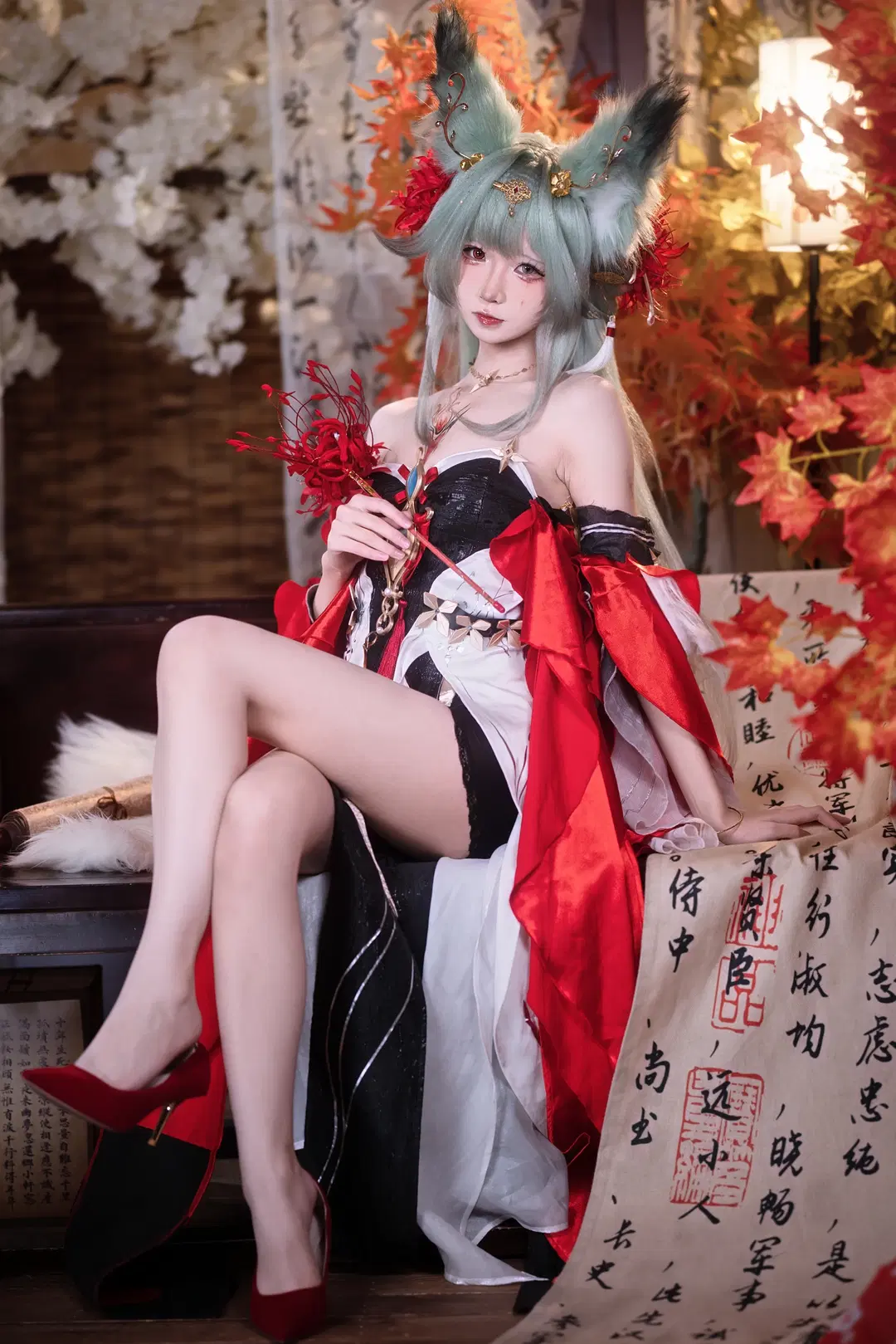 鸣潮, 古风cosplay, 弗洛洛cos, 国风棚拍, 心月狐