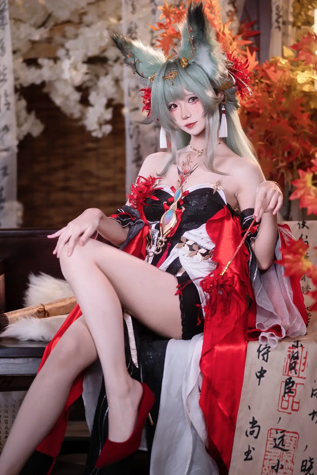 【弗洛洛cos】鸣潮心月狐的古风棚拍正片 - 小羊不困（无限限流版，求关注求点赞） - 第3张