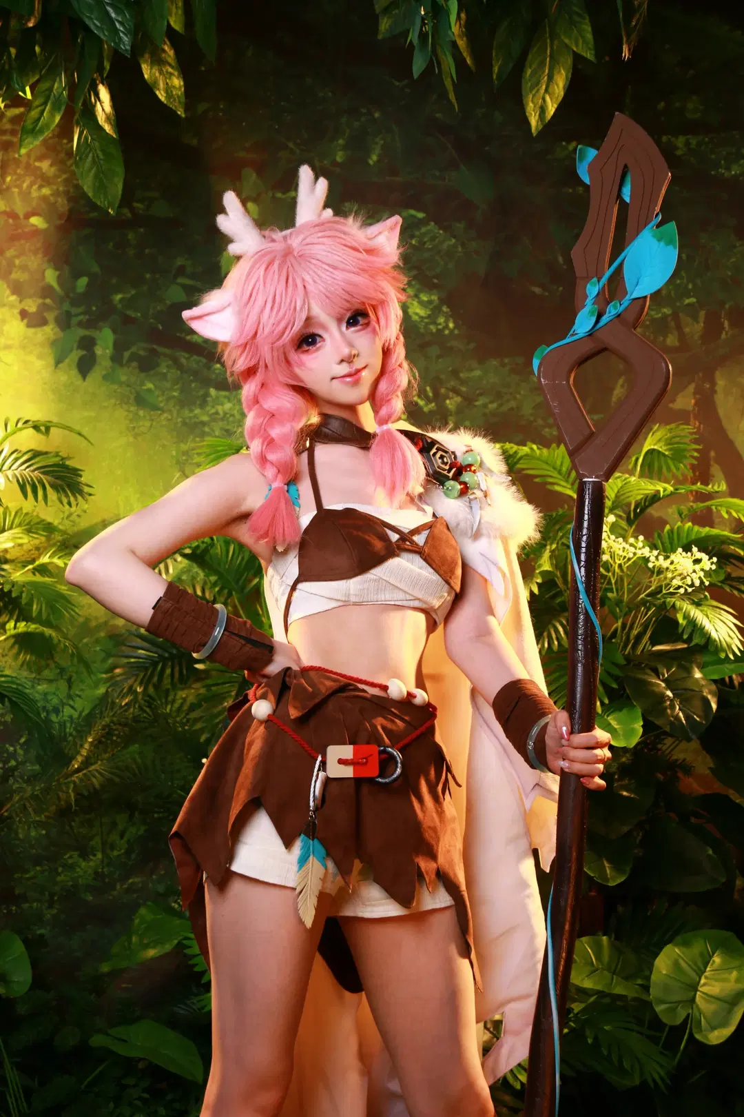 cosplay, 棚拍, 王者榮耀, 瑤cos, 叢林風