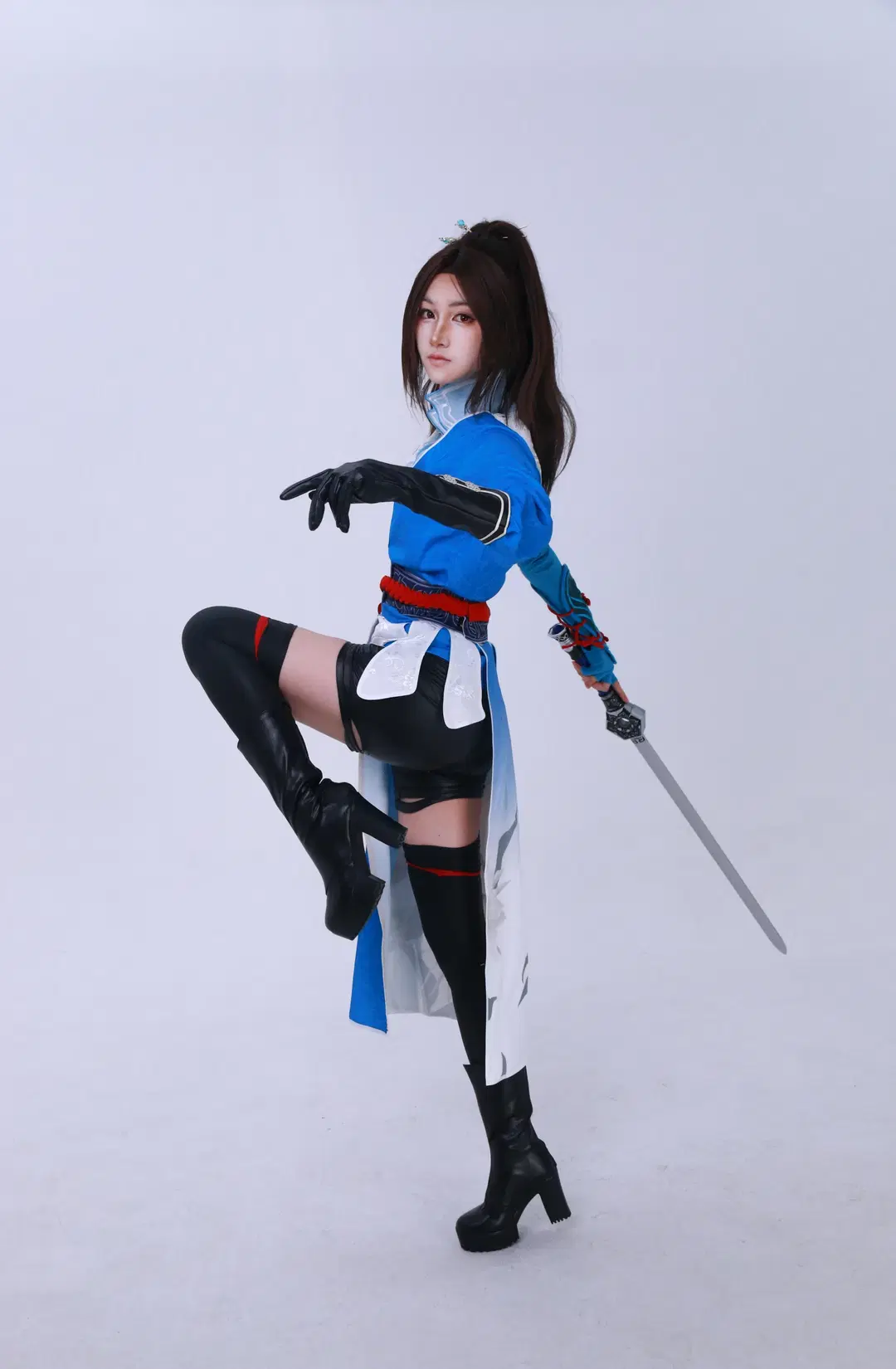 国风武侠, 北京棚拍, 过膝长靴, 姬如雪cos, 画江湖之不良人
