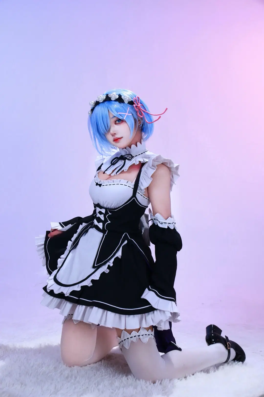 【蕾姆cos】從零開始的異世界生活，藍髮女僕棚拍記錄 - DEMON（摄影版📷） - 第3張