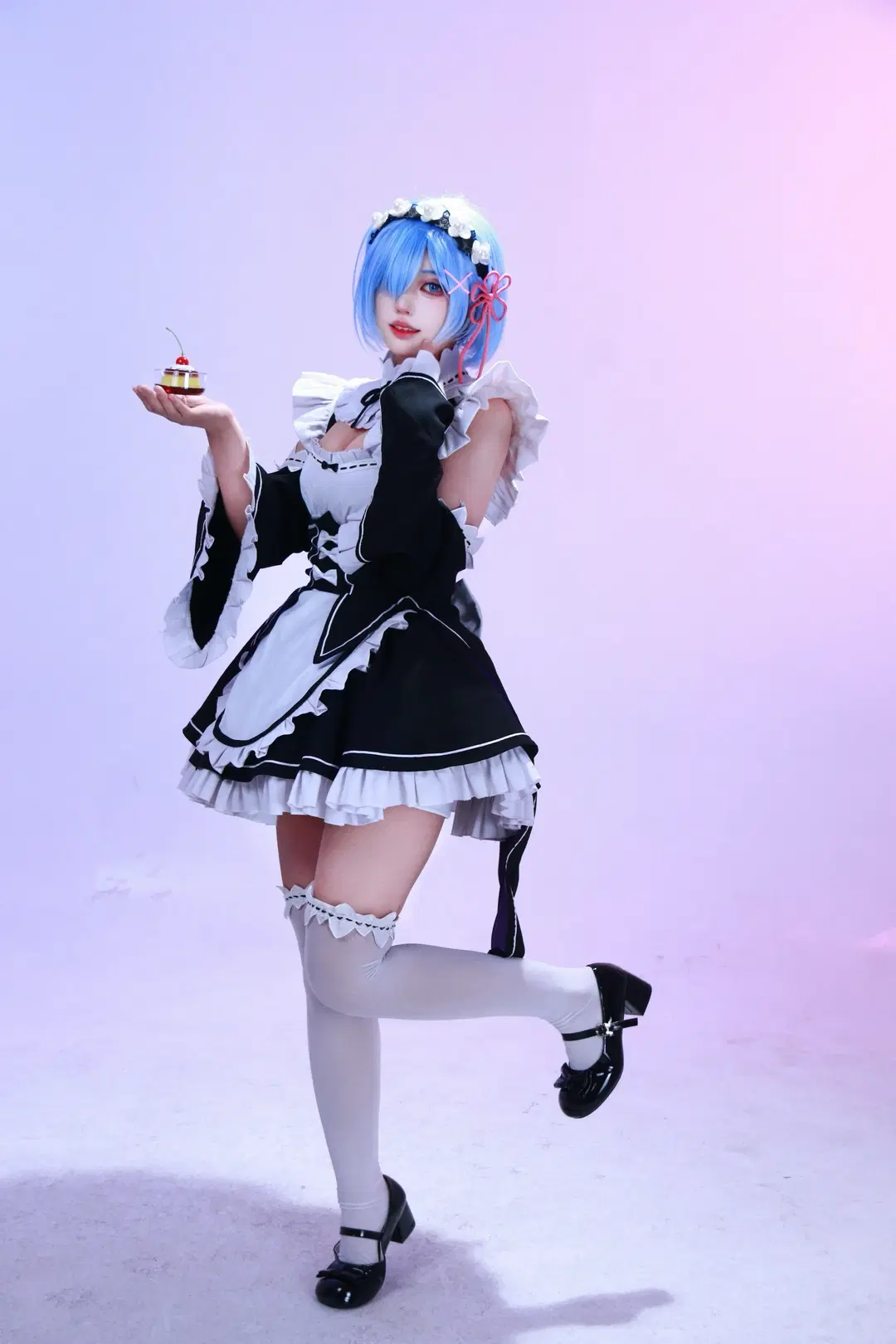 【蕾姆cos】從零開始的異世界生活，藍髮女僕棚拍記錄 - DEMON（摄影版📷） - 第4張