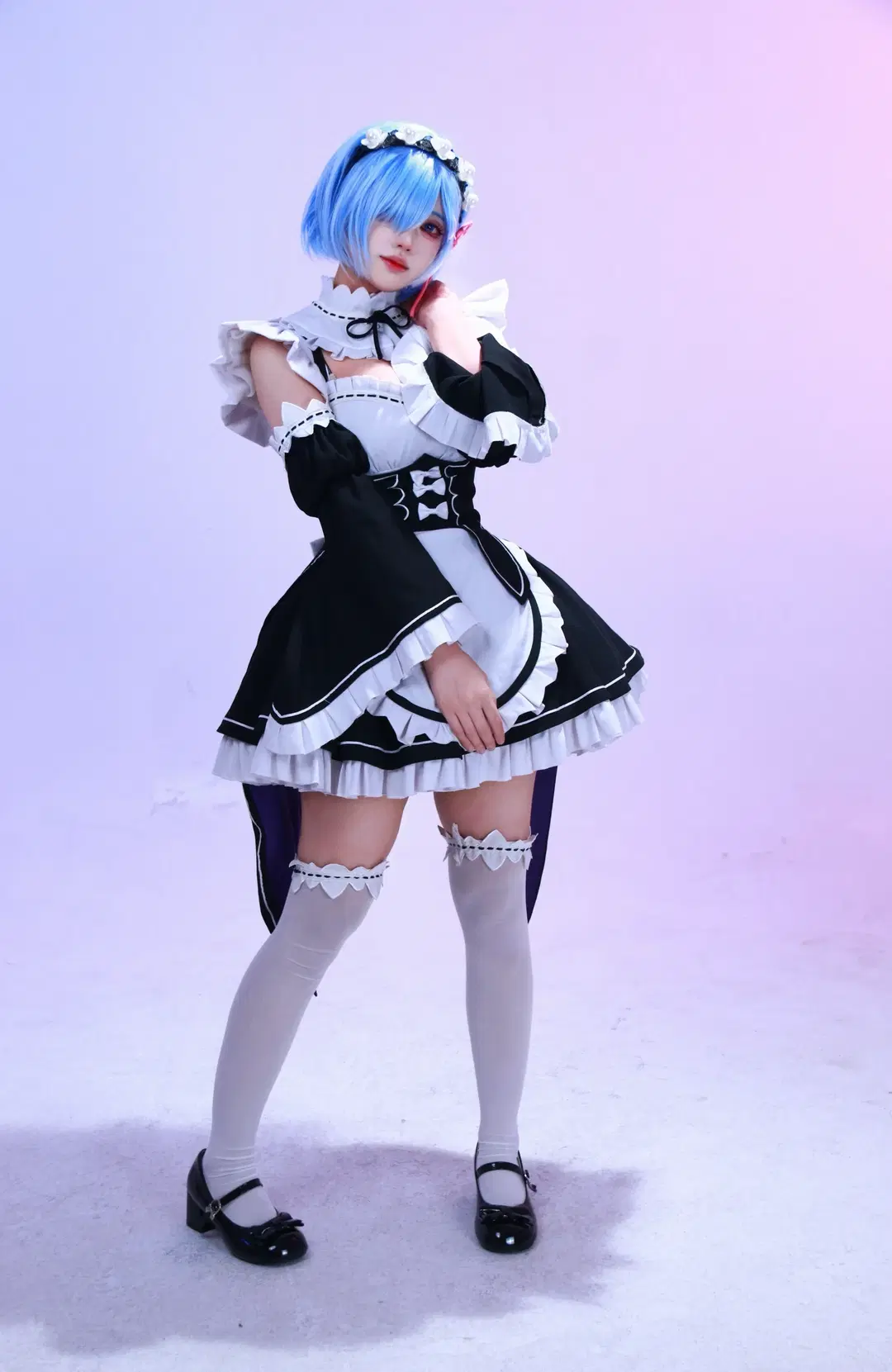 【蕾姆cos】從零開始的異世界生活，藍髮女僕棚拍記錄 - DEMON（摄影版📷） - 第5張