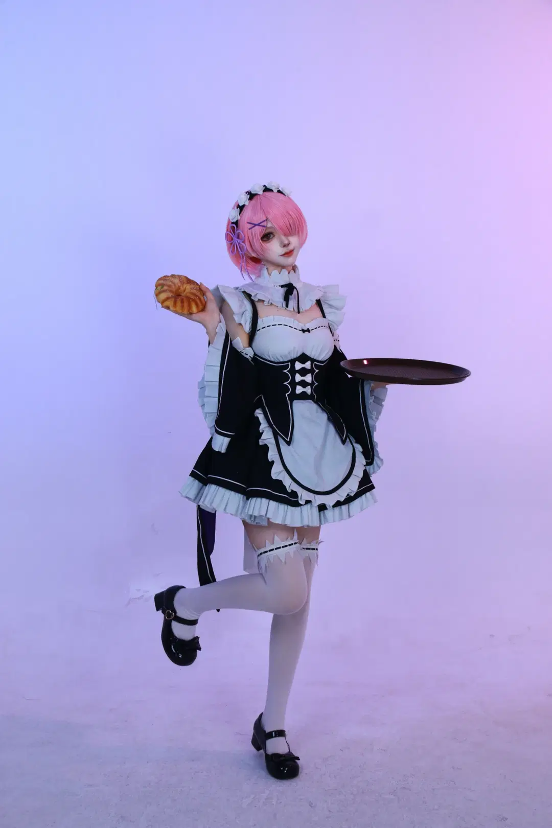 【拉姆cos】從零開始的異世界生活 女僕裝白絲棚拍記錄 - DEMON（摄影版📷） - 第5張