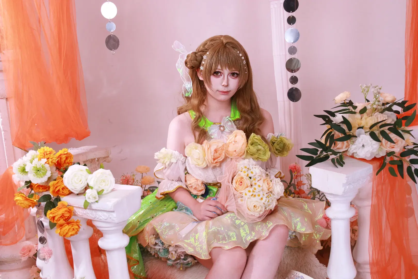 【南小鸟cos】Lovelive梦幻花朵洋装，光影下的闪耀时刻 - DEMON（摄影版📷） - 第2张