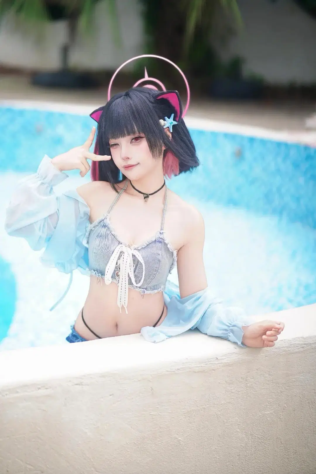 【杏山和紗cos】蔚藍檔案夏日泳裝 - 水曜日Water- - 第2張