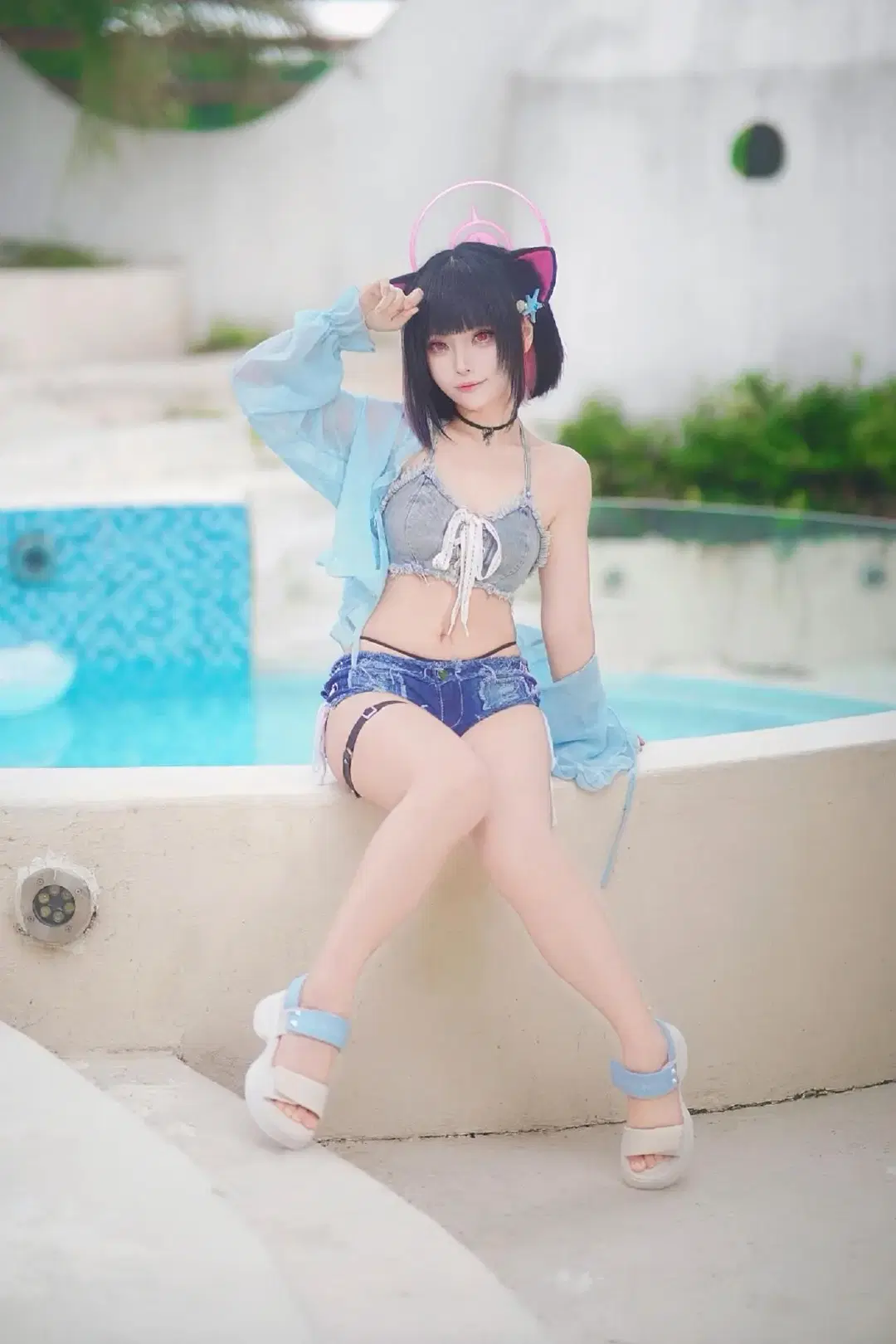【杏山和紗cos】蔚藍檔案夏日泳裝 - 水曜日Water- - 第3張