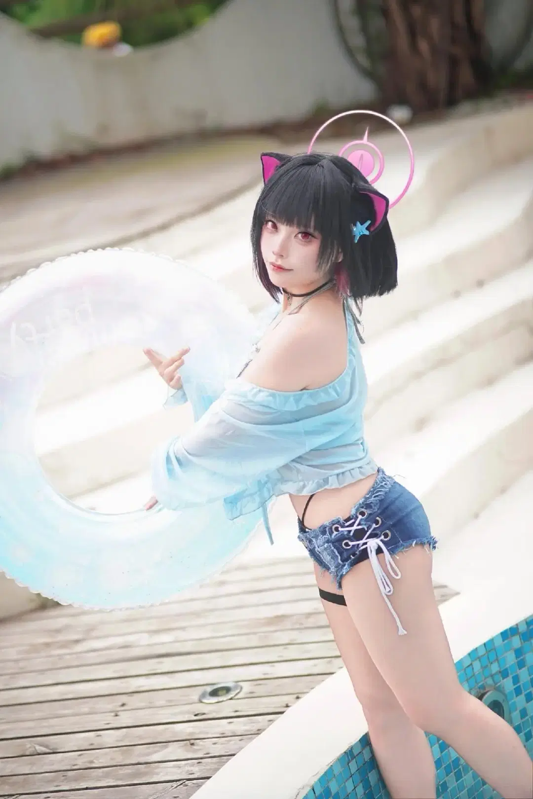 【杏山和紗cos】蔚藍檔案夏日泳裝 - 水曜日Water- - 第4張