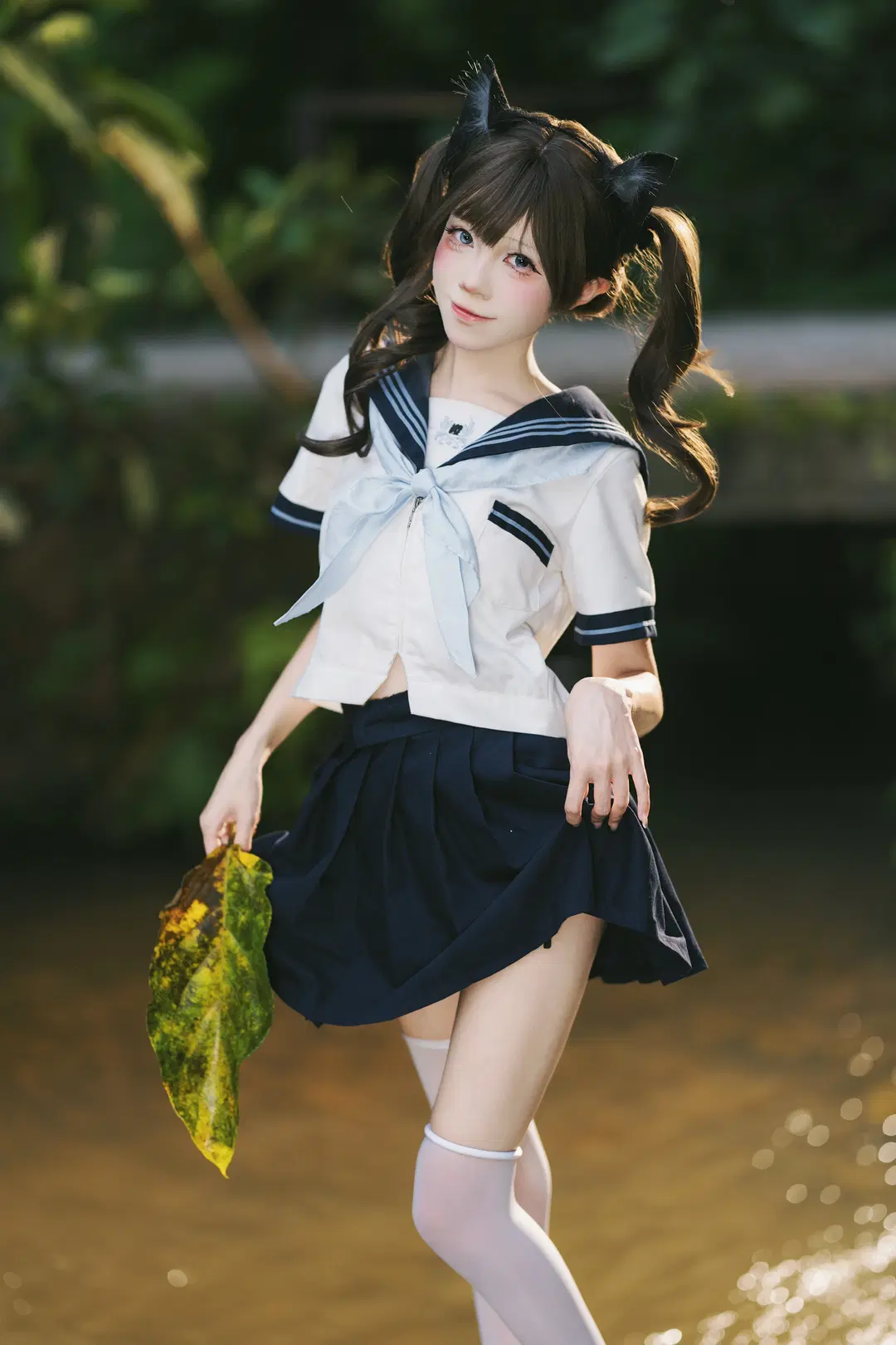 夏日溪流玩水，这套JK水手服写真太有生命力了 - 摄影师布里 - 第4张