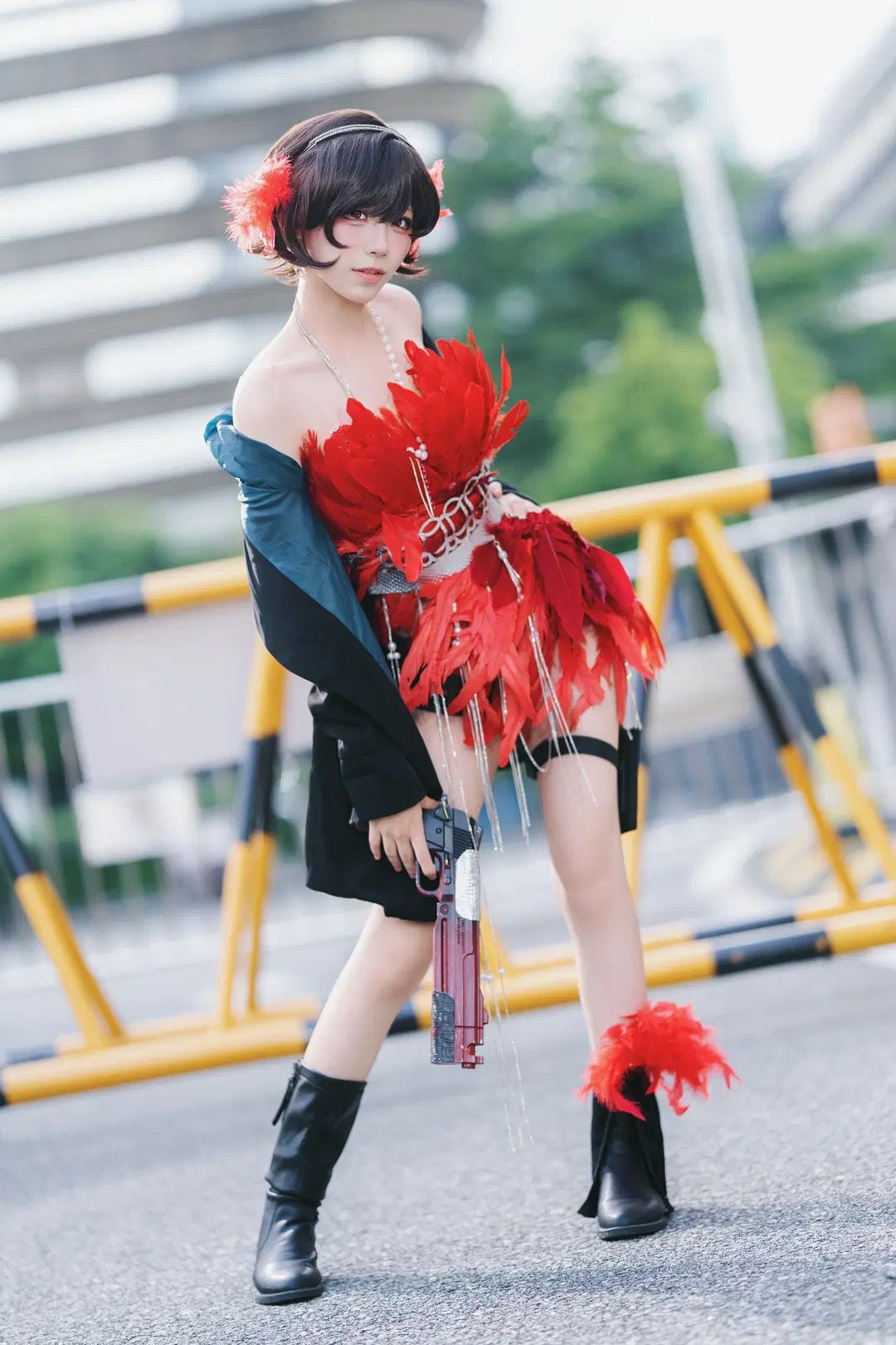 【スナイダー コスプレ】『リバース:1999』ヴィンテージな赤い羽スタイルのイベント写真 - 摄影师布里 - 4枚目