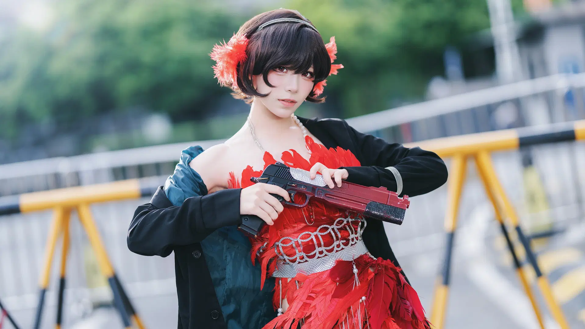 【スナイダー コスプレ】『リバース:1999』ヴィンテージな赤い羽スタイルのイベント写真 - 摄影师布里 - 6枚目