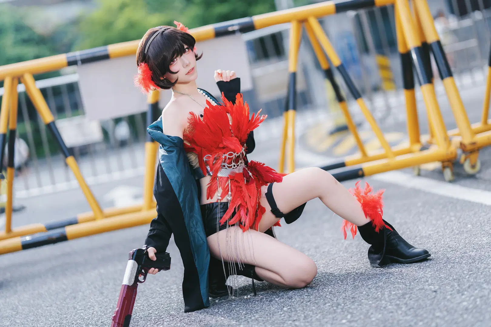 【スナイダー コスプレ】『リバース:1999』ヴィンテージな赤い羽スタイルのイベント写真 - 摄影师布里 - 9枚目