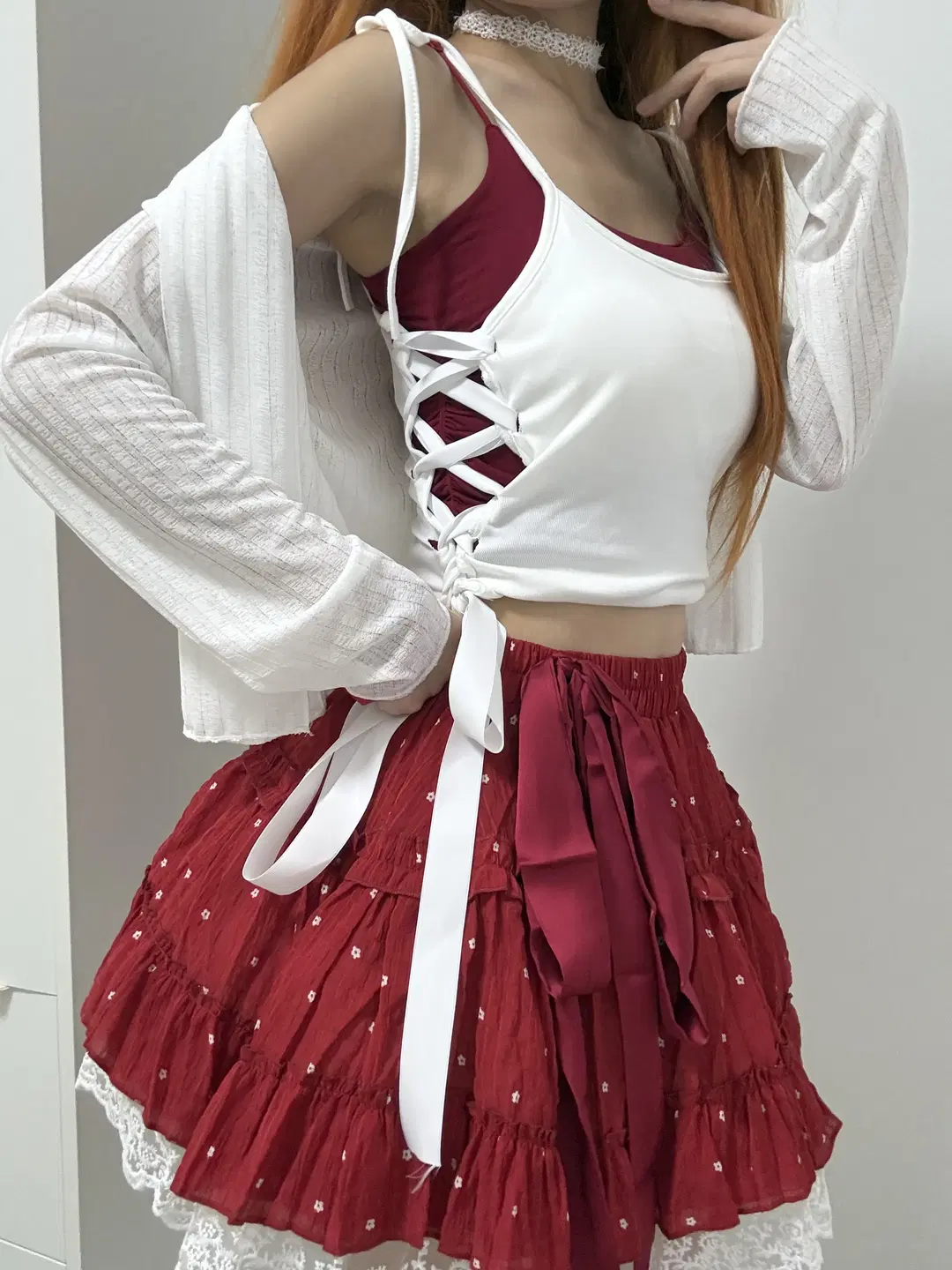 EVA, 明日香cos, 二次元日常, 红白穿搭, 明日香自搭